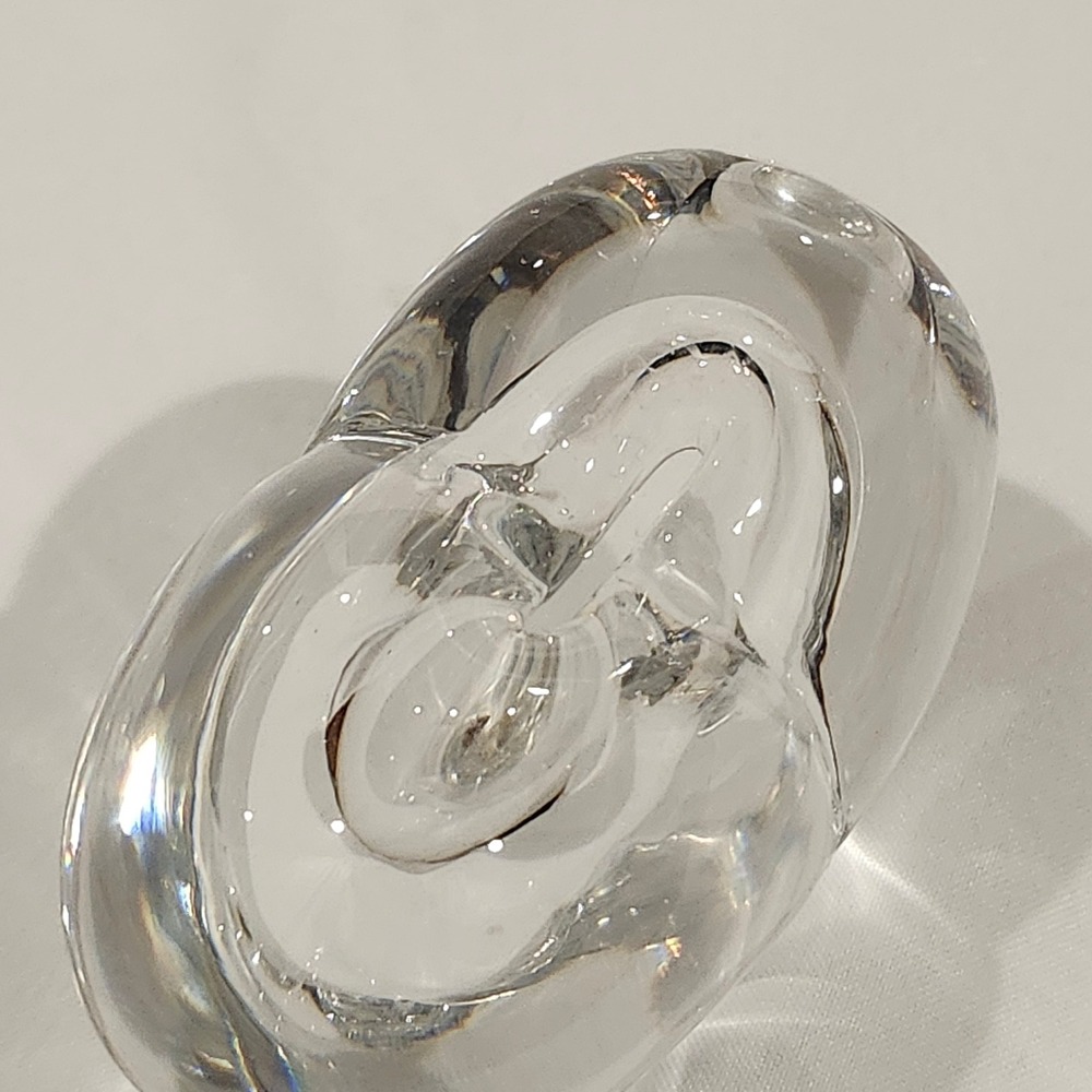 Heart Bud Vase Home Decor Small Clear Hand Blown Glass - Picture 6 of 12